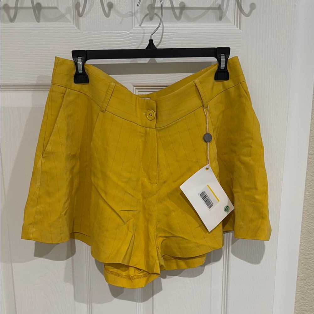 NWT High Waist Yellow Casual Shorts